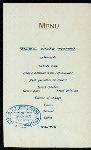 DINNER [held by] DOBBELTSKRUE POSTDAMPSKIBET C.F. TIETGEN [at] EN ROUTE ABOARD ABOVE (?) (SS(?))