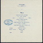 ANNUAL BANQUET CELEBRATING THE BATTLES OF LEXINGTON AND CONCORD [held by] MISSOURI SOCIETY [at] "JEFFERSON HOTEL, SAINT LOUIS, MO" (HOTEL;)
