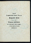 TWENTY-SEVENTH ANNUAL BANQUET IN COMMEMORATION OF THOMAS JEFFERSON [held by] IROQUOIS CLUB [at] "AUDITORIUM, (?)" (OTHER (CLUB?);)