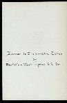 DINNER TO DIPLOMATIC CORPS [held by] NORFOLK AND WASHINGTON SS. CO. [at] ABOARD STEAMER NEWPORT NEWS (SS;)