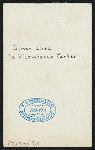 DINNER [held by] LA VICOMTESSE PARKER [at] "22 DOWN STREET, LONDON, ENGLAND" (FPR;)