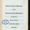 SIXTH ANNUAL BANQUET [held by] NATIONAL ASSOCIATION OFPIANO DEALERS OF AMERICA [at] "AUDITORIUM HOTEL, CHICAGO [IL]" (HOTEL;)