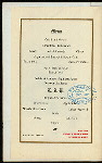 ANNUAL DINNER [held by] THE SCHNORER CLUB OF MORRISANIA [at] NEW YORK? (OTHER (PRIVATE CLUB?);)
