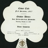 OCTOBER DINNER [held by] CLOVER CLUB [at] "BELLEVUE-STATFORD, PHILADELPHIA [PA]" (HOTEL;)