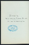 DINNER TO HER BRIDESMAIDS [held by] LOUISE CLOVER BOLDT [at] THE WALDOF-ASTORIA (HOTEL;)