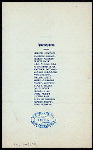 SECOND ANNUAL BANQUET [held by] COHOCKSINK CANOE CLUB [at] "HOTEL MAJESTIC, PHILADELPHIA, PA" (HOTEL;)