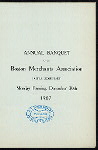 ANNUAL BANQUET [held by] BOSTON MERCHANTS ASSOCIATION [at] "HOTEL SOMERSET, BOSTON, MA" (HOTEL;)