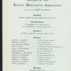 ANNUAL BANQUET [held by] BOSTON MERCHANTS ASSOCIATION [at] "HOTEL SOMERSET, BOSTON, MA" (HOTEL;)