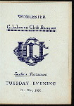 BANQUET [held by] CALEDONIAN CLUB BANQUET [at] ZAEDER'S REST.WORCESTER (REST;)