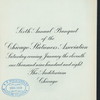 SIXTH ANNUAL BANQUET [held by] CHICAGO STATIONERS ASSOCIATION [at] THE AUDITORIUM (HOTEL;)