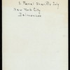 DINNER [held by] 2nd PANEL SHERIFFS JULY(?) [at] "DELMONICO'S, NEW YORK, NY" (REST;)