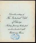 ELEVENTH MEETING [held by] THE INDUSTRIAL CLUB OF CHICAGO [at] "AUDITORIUM ANNEX [CHICAGO, IL]" (HOTEL;)