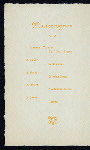DINNER [held by] GRAND LODGE OF NORWAY [at] "CHRISTIANIA, NORWAY [OSLO]" (FOR;)