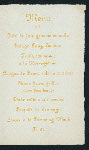DINNER [held by] GRAND LODGE OF NORWAY [at] "CHRISTIANIA, NORWAY [OSLO]" (FOR;)