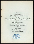 BANQUET TENDERED TO THE OFFICERS, DELEGATES AND ALTERNATES OF THE AMERICAN BOWLING CONGRESS AND VISITING MEMBERS OF THE PRESS [held by] TOURNAMENT COMMITTEE OF THE CINCINNATI BOWLING ASSOCIATION [at] LINTON HOTEL (HOTEL;)