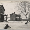 Manville, New Jersey. Garage in the foreground is the home of a white family, consisting of a man and wife.