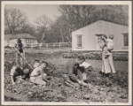 El Monte federal subsistence homesteads. 4 bedroom house. Rent $16.20 a month rent to apply. 8 in family 6 boys ages 1 to 14. Father street car conductor earns $100 month. Calif. 1936