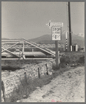Cottage Gardens roadsign. Outskirts of San Bernardino, California