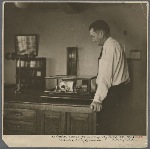 Measuring the velocity of the wind at the U.S. Weather Bureau station at Dodge City, Kansas. Weather predictions are highly important to the dust bowl farmer