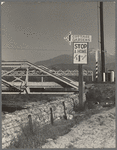Cottage Gardens roadsign. Outskirts of San Bernardino, California