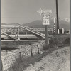 Cottage Gardens roadsign. Outskirts of San Bernardino, California