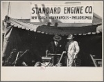 Display of farm machinery by the Standard Engine Co. at Eastern States Fair. Springfield, Massachusetts