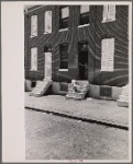 Baltimore houses with white steps. Baltimore, Maryland.