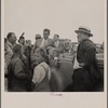 President Roosevelt visits rehabilitation client. Mandan, North Dakota
