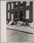 Baltimore houses with white steps. Baltimore, Maryland.