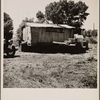 Squatter's camp on a dump outside of Sacramento, Calif. "Built this so that if they run us out, I can take my home with me"