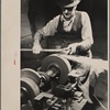 Sharpening axes used by the Bureau of Entomology and Plant Quarantine. Bloomfield, New Jersey. 1938