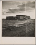 Adobe school house. Bosque Farms Project, New Mexico. 1935