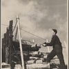 Farmer unloading pulpwood. Coos County, New Hampshire. 1936