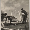 Farmer unloading pulpwood. Coos County, New Hampshire. 1936