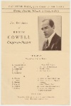 Promotional flier for Henry Cowell's 1924 Carnegie Hall debut