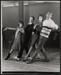 Dancers in rehearsal for a stage production of Hello, Dolly!