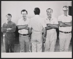 Johnny Melfi [left], Soupy Sales [center] and unidentified others in the stage production Hellzapoppin '67