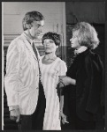 Roddy Maude-Roxby, Valerie French, and Ann Bell in rehearsal for the stage production Help Stamp Out Marriage!