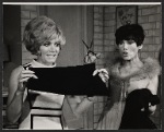 Ann Bell and Valerie French in the stage production Help Stamp Out Marriage!