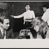 Gary Merrill, Lois Nettleton and unidentified others in rehearsal for the stage production The Hemingway Hero