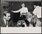 Gary Merrill, Lois Nettleton and unidentified others in rehearsal for the stage production The Hemingway Hero