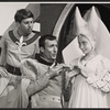 Unidentified actors and Kathleen Widdoes in the NY Shakespeare stage production Henry V