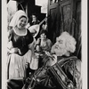 Charlotte Rae, Sam Waterston, unidentified actress, and Stacey Keach in the stage production Henry IV Parts 1 and 2