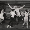 Laurence Naismith and unidentified child performers in rehearsal for the stage production Here's Love