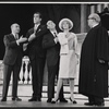 Paul Reed, Fred Gwynne, William Griffis, Janis Paige, and Cliff Hall in the stage production Here's Love