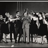 Fred Gwynne, Paul Reed, and company in the stage production Here's Love