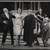 Lisa Kirk, Cliff Hall (center), and company in the touring stage production Here's Love