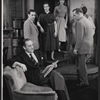 Basil Rathbone, Walter Brooke, Geraldine Fitzgerald, Dolores Dorn-Heft, and Franchot Tone in the stage production Hide and Seek