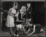 Julie Wilson [on floor right] and unidentified others in the 1961 stage production High Fidelity