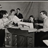 Unidentified performers in rehearsal for the stage production High Spirits